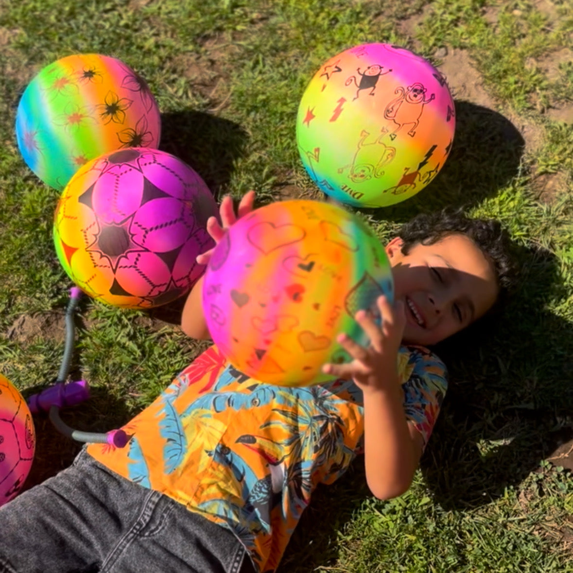 Pack 12 Pelotas Inflables De Goma Playa Multicolores