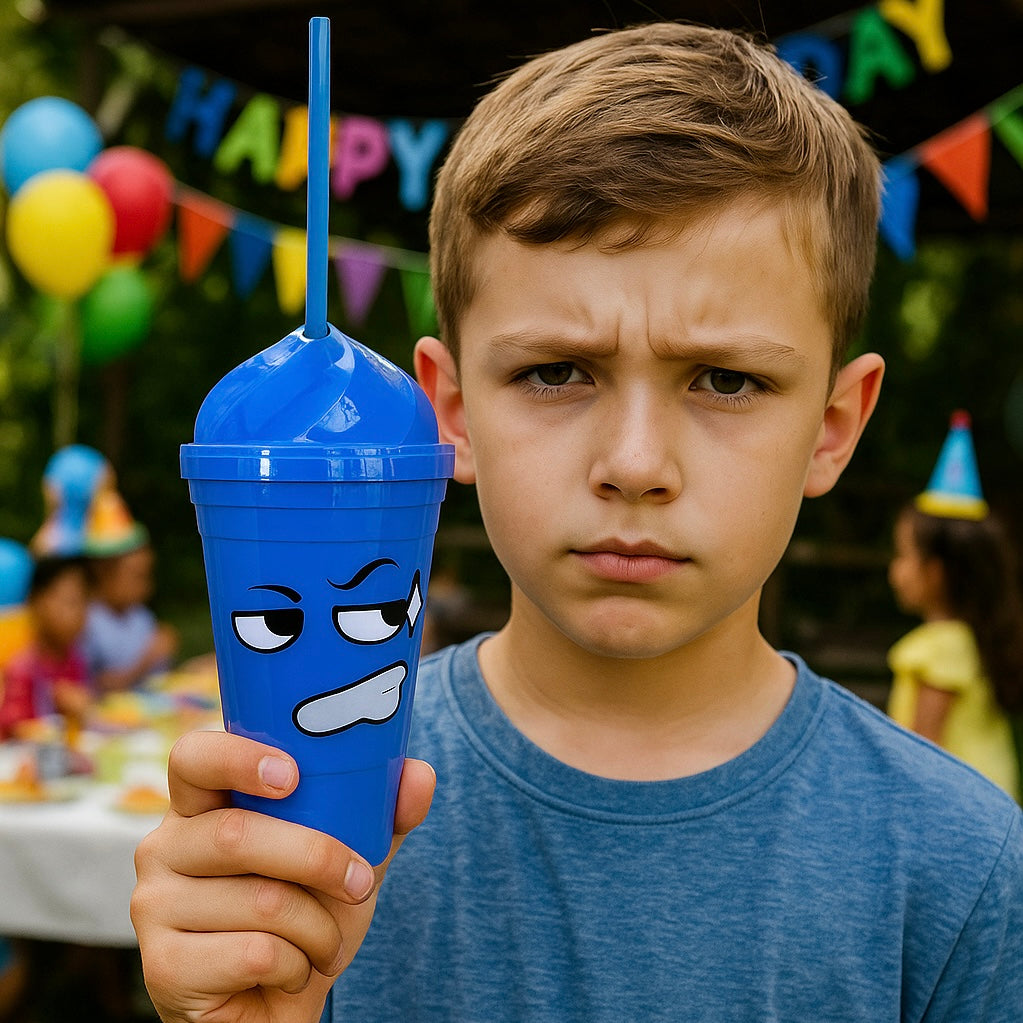 Pack 12 Vasos Plásticos Reutilizables Con Tapa Y Bombilla Para Niños Fiestas y Cumpleaños Multicolores 450 ML