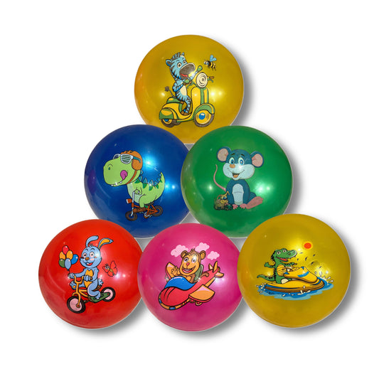 Pack 12 Pelotas Inflables De Goma Playa Para Niños Animales