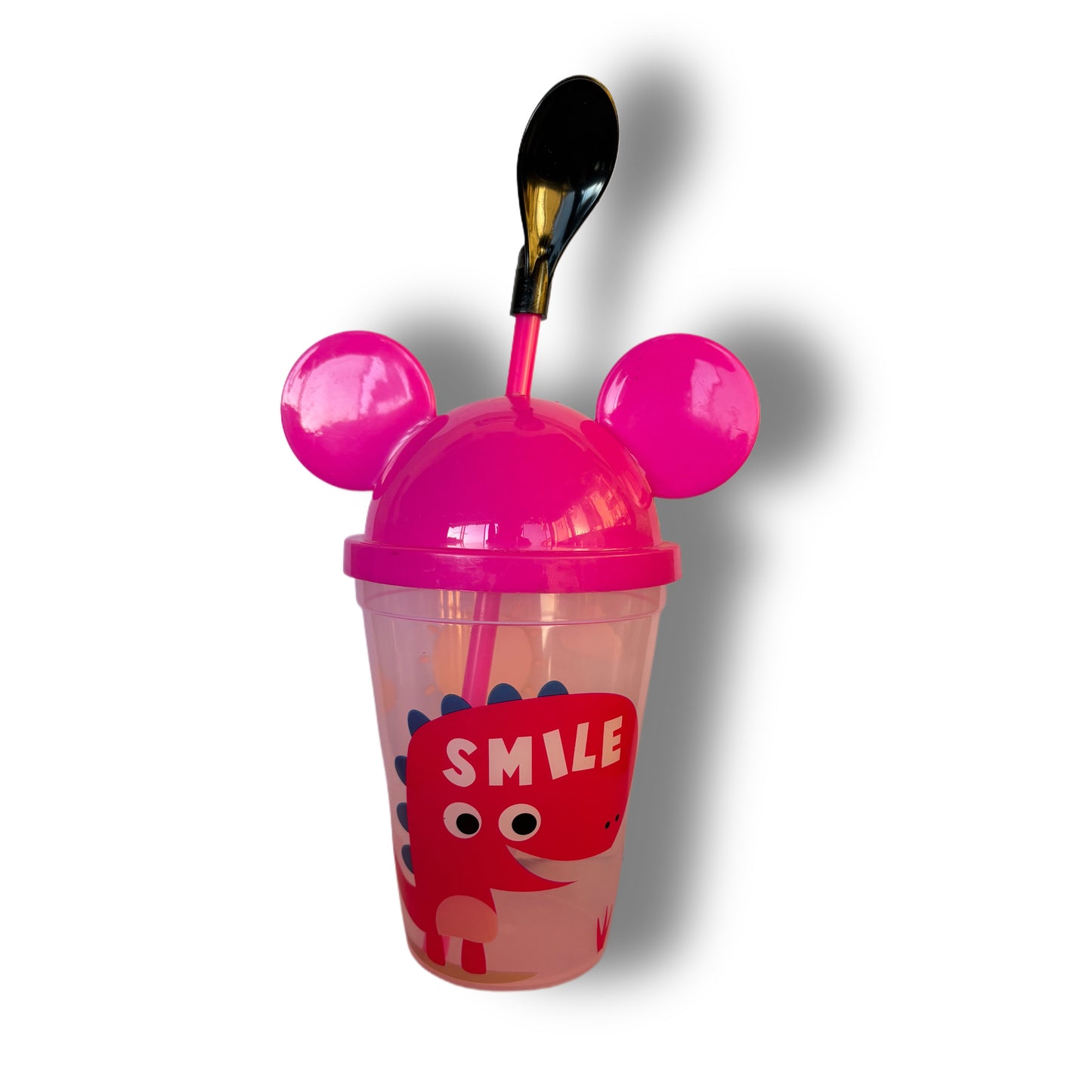 Pack 12 Vasos Plásticos Reutilizables Con Tapa Y Bombilla Para Niños Fiestas y Cumpleaños Dinosaurios 450 ML