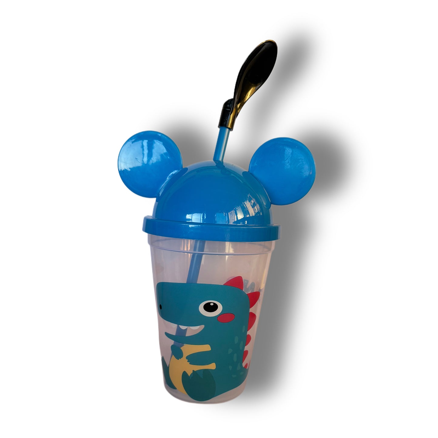 Pack 12 Vasos Plásticos Reutilizables Con Tapa Y Bombilla Para Niños Fiestas y Cumpleaños Dinosaurios 450 ML