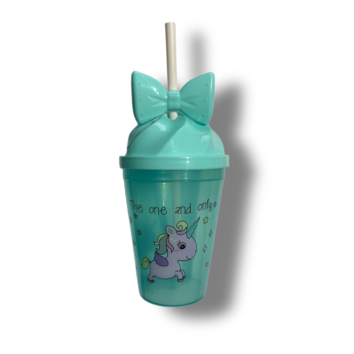Pack 12 Vasos Plásticos Reutilizables Con Tapa Y Bombilla Para Niñas Fiestas y Cumpleaños Unicornios 450 ML