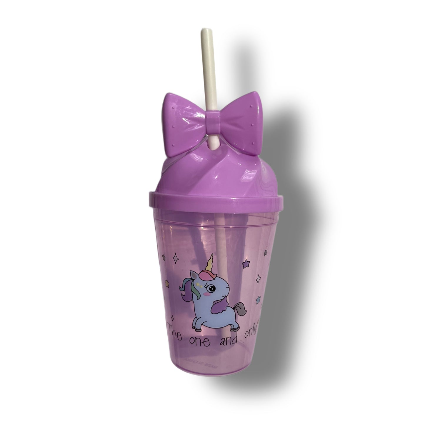 Pack 12 Vasos Plásticos Reutilizables Con Tapa Y Bombilla Para Niñas Fiestas y Cumpleaños Unicornios 450 ML