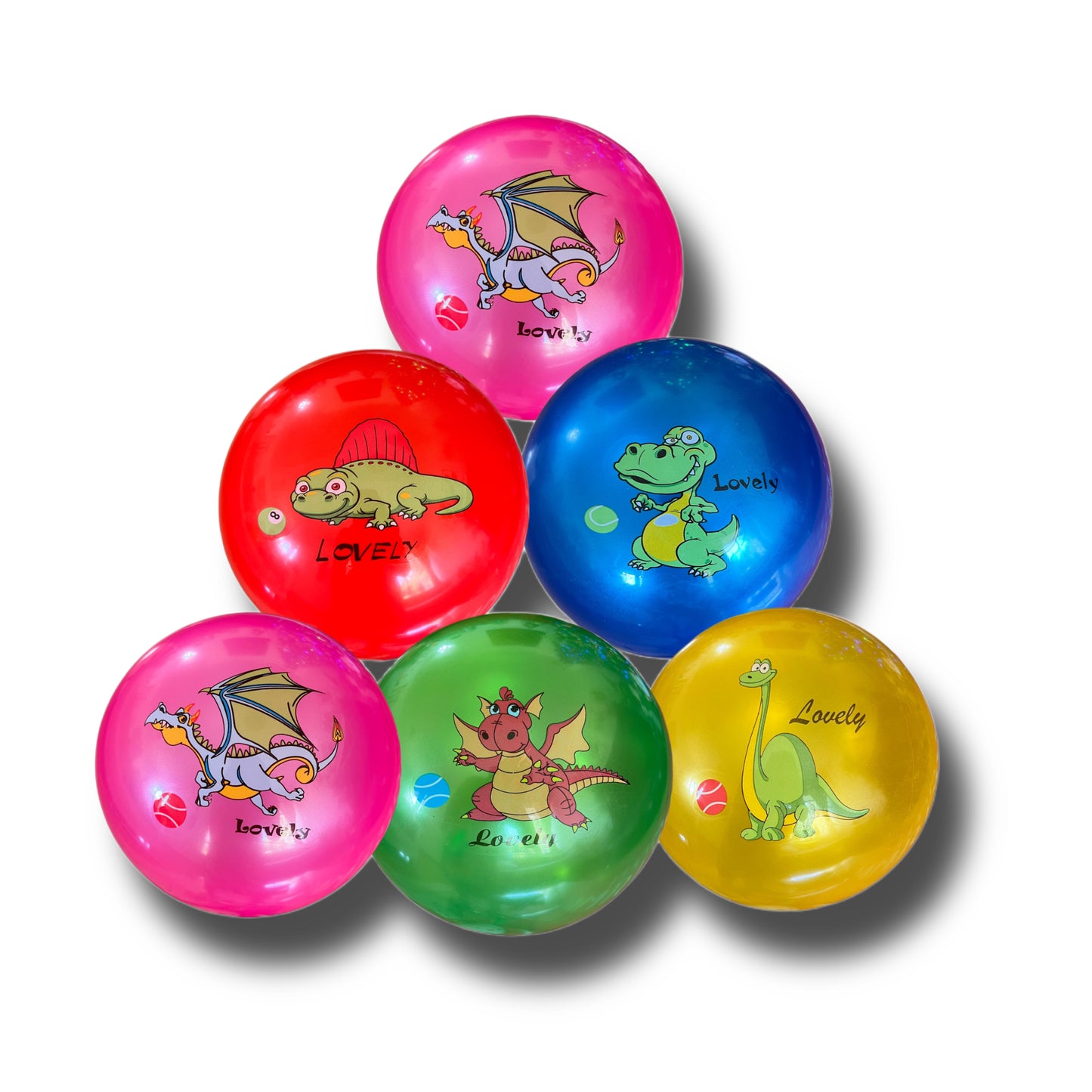 Pack 12 Pelotas Inflables De Goma Playa Para Niños Dinosaurios